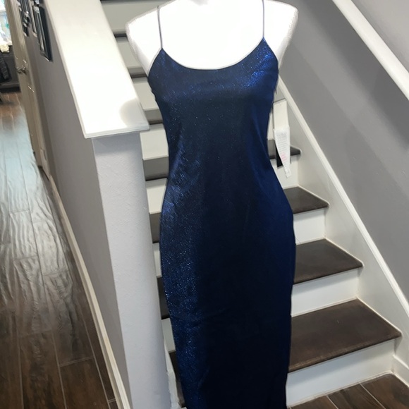 Blondie and Me Evening Royal Blue ￼ 
iridescent Gown. Spaghetti straps 11-12 - Picture 3 of 16